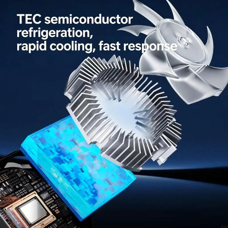 Phone Coolers Portable Led Rechargeable Cooling Fan Phone Radiator Led Light for Phone/Tablet K1KF Quake
