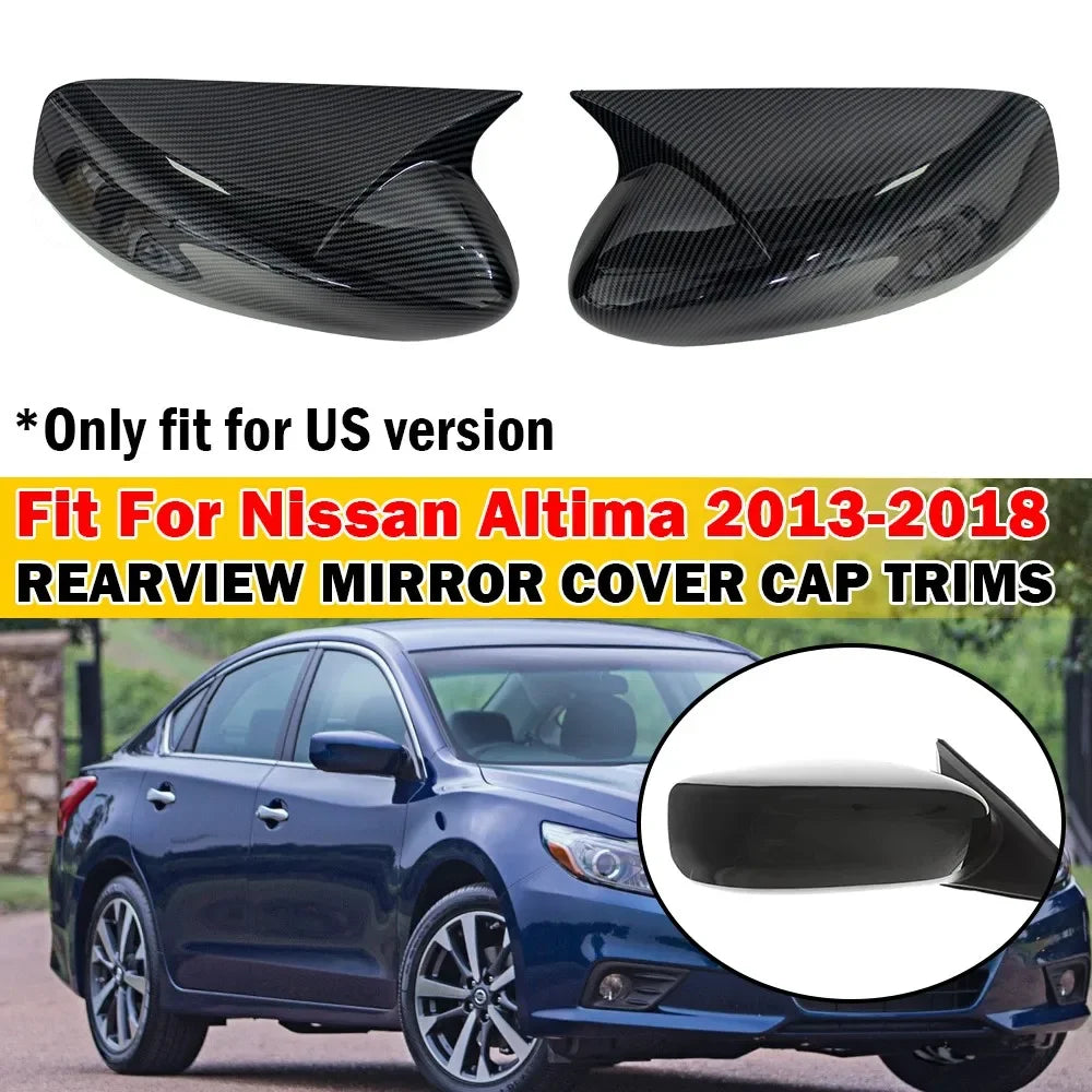 For US Nissan Altima 2013-2018 Car Sticker Rearview Side Mirror Cover Wing Cap Exterior Case Trim Accessories Vehicle Decoration Quake