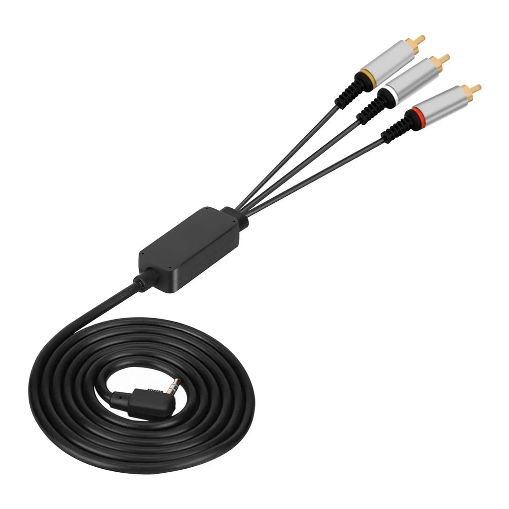 Composite HD AV TV Cable Lead Scart for PSP Slim 2000 3000 Quake Silver