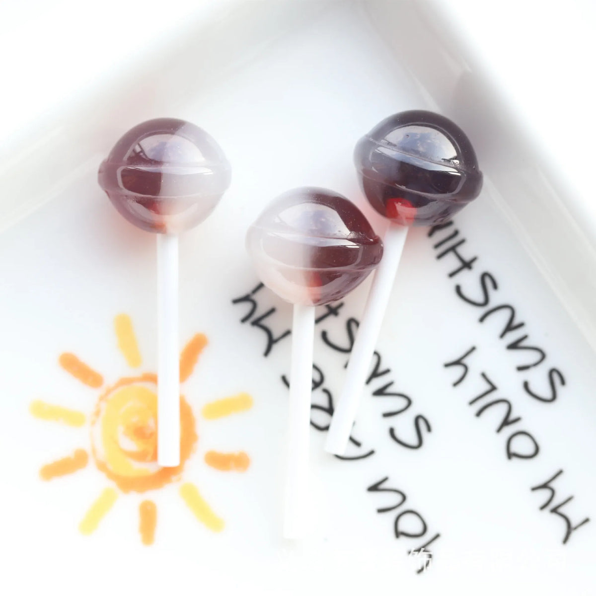 20Pcs Miniature Sweet Lollipop Resin Cabochons Scrapbooking For Phone Decoration Crafts DIY Jewelry Making Dollhouse Accessories Quake coffee