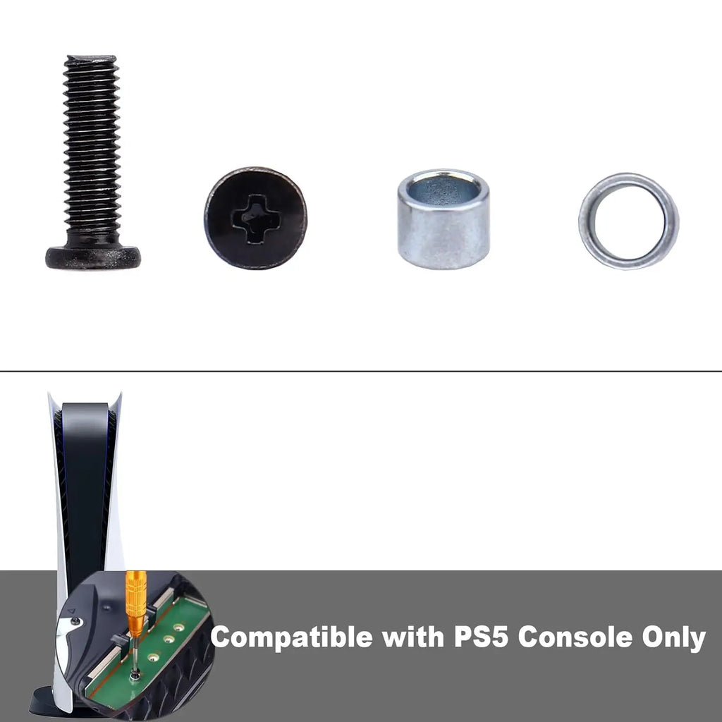 1Pcs SSD Screw for PS5 and 1Pcs Ring Replacement for Sony DualSense 5 Console Solid State Drive Quake