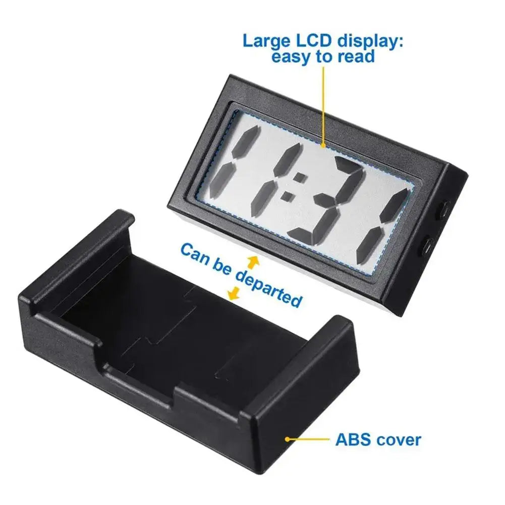 Digital Car Clock Small Car Dashboard Clock Self Adhesive Stick Mini Digital Clock Car Accessories For Vehicles Accessories Quake