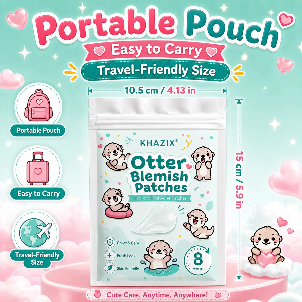 160PCS Cartoon acne patch, cute cat-shaped facial concealer acne patch, safe, non-toxic, gentle and non-irritating Quake