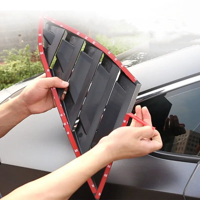 For Honda Accord 10th Gen 2018-2021 Car Rear Louver Window Side Shutter Cover Trim Sticker Vent Scoop ABS Carbon Accessories Quake