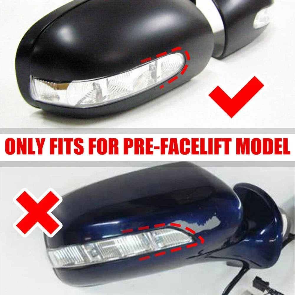 For Mercedes Benz W211 S211 W463 W461 C/E Class 2038201321 2038201421 1x Side Rear View Mirror LED Turn Signal Indicator Light Quake