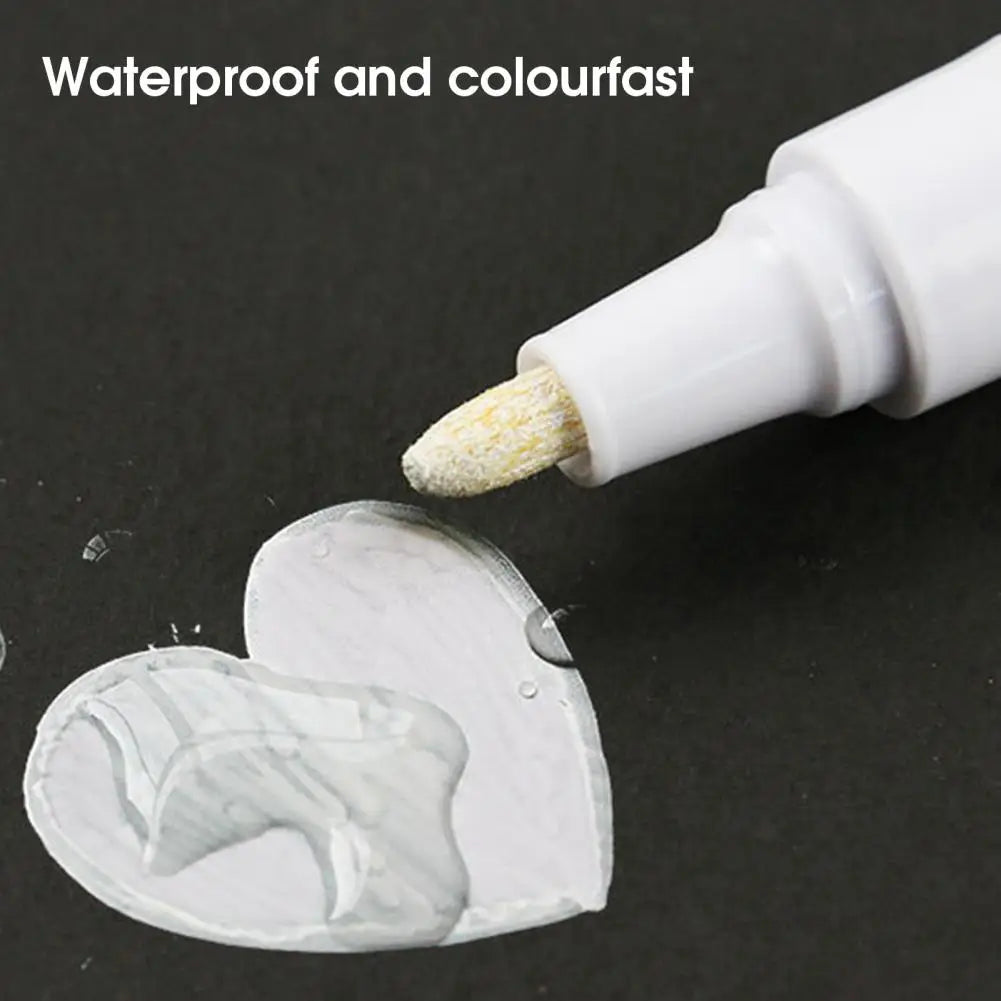Car Paint Pen Waterproof Coverage Mark Pen Black White Red Blue Colors Touch Up Paint Car Wheel Tire Oily Painting Pen Quake