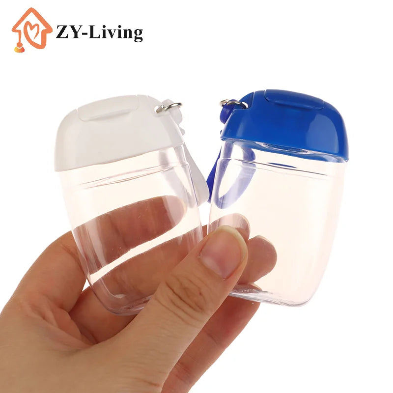 30ml Portable Refillable Bottles With Hook Hand Sanitizer Alcohol Cosmetics Container Outdoor Mini Soap Dispenser Container Quake