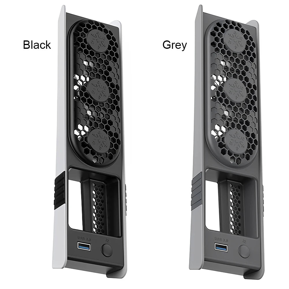 For PS5 Pro/PS5 Slim Cooling Fan External Fan Cooler with USB Port & RGB Light for Playstation 5 Pro/Slim Disc & Digital Edition Quake