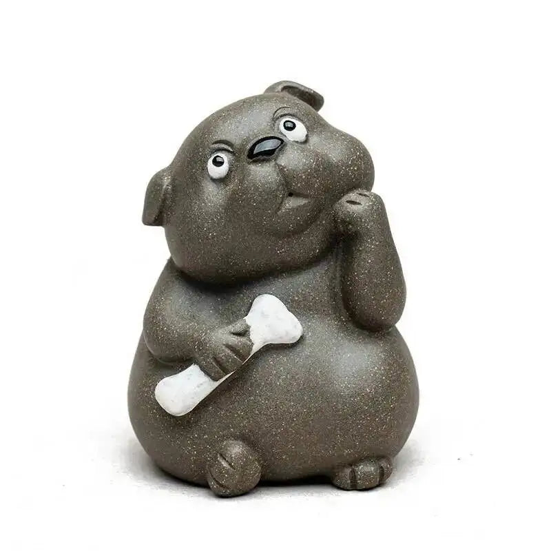 Zisha Tea Pet Dog Tea Table Tea Play Ornament Dog Eyes Staring Dog Dazed Animal Quake Stare