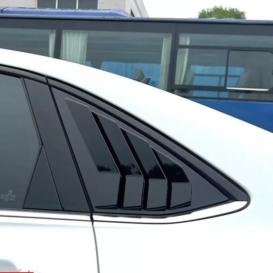 For Volkswagen Jetta MK7 2019-2023 Car Rear Louver Window Side Shutter Cover Trim Sticker Vent Scoop Carbon Fiber Accessories Quake