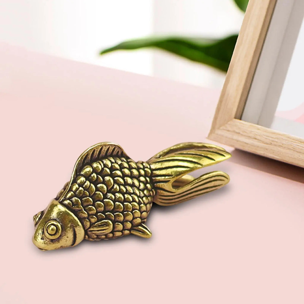 Goldfish Statue Collectable Antique Ornament for Office Bedroom Tabletop Quake Default Title