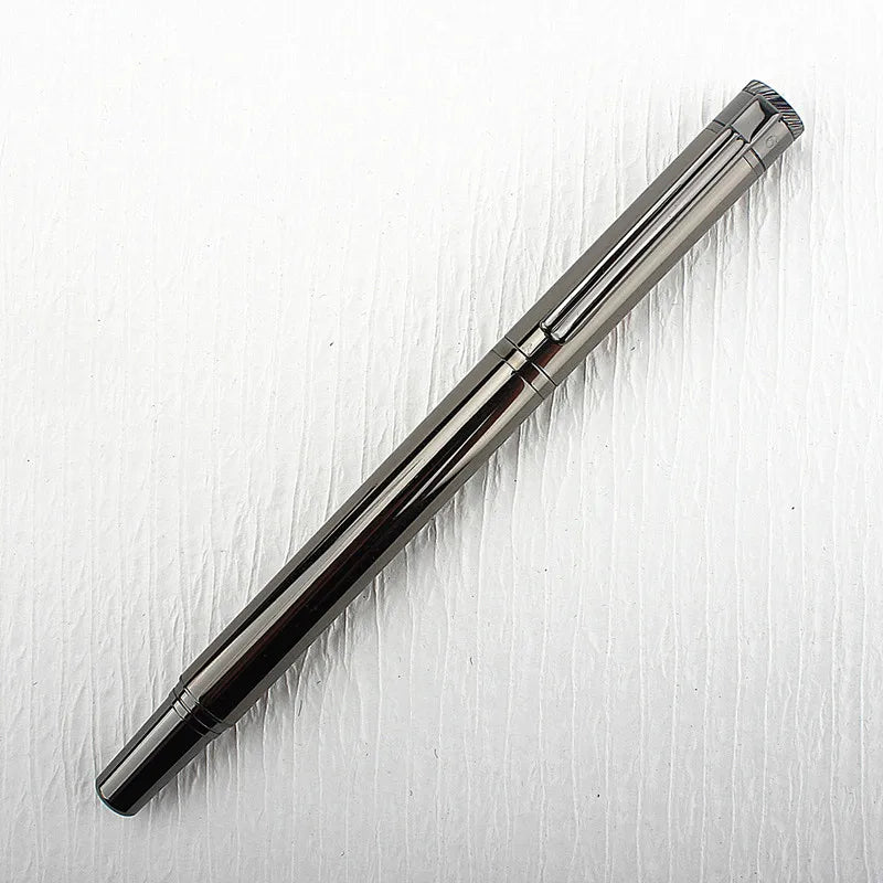 Luxury Quality Fashion Metal Gray Fountain Pen Financial Office Student School Stationery Supplies Ink Pens Quake