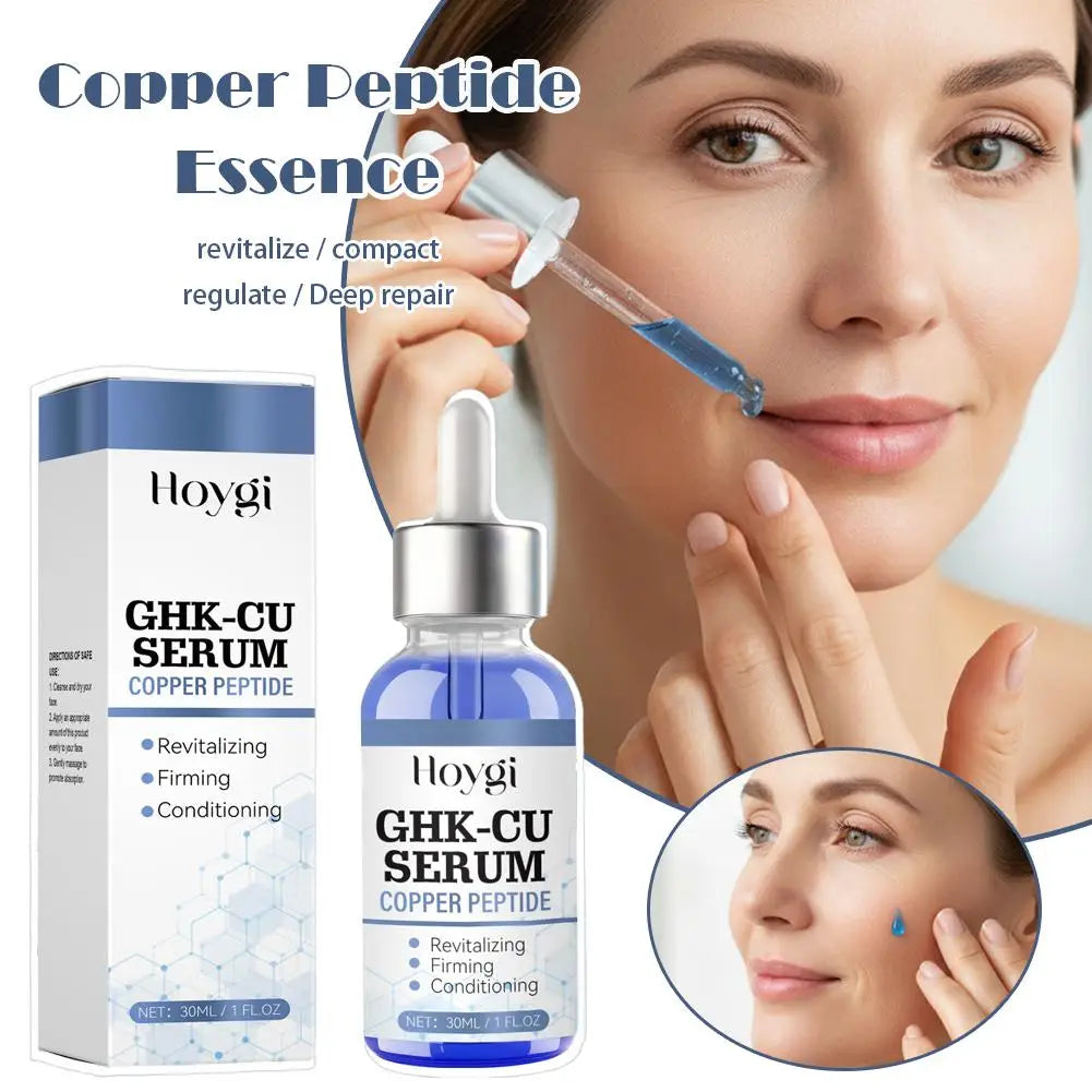 Copper Peptide Serum GHK-Cu Face Firming Lifting Fade Fine Lines Shrink Pores Barrier Repair Hyaluronic Acid Moisturizer Quake