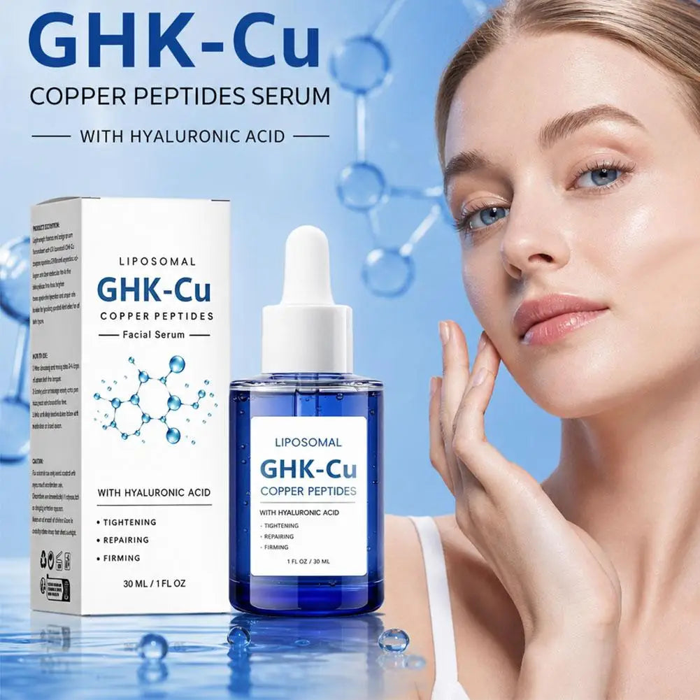 Zyvarn GHK-Cu Facial Serum | Copper Peptides Moisturizing Firming Essence with Hyaluronic Acid for Skin Tightening & Repairing Quake