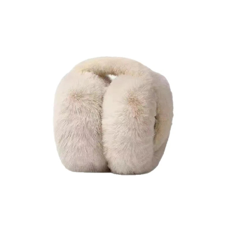 Foldable Plush Winter Earmuffs for Women Soft Warm Ear Covers Fashion Ear Warmers Cold Protection Ear Muffs for Students Outdoor Quake