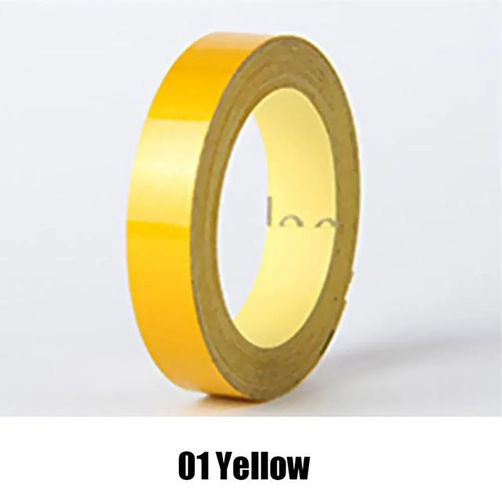 Roll Stripes Car Sticker Waterproof Disassemble Material Optional Color Thin 10 Mm X 5m Backing Brand New Corners Quake Yellow