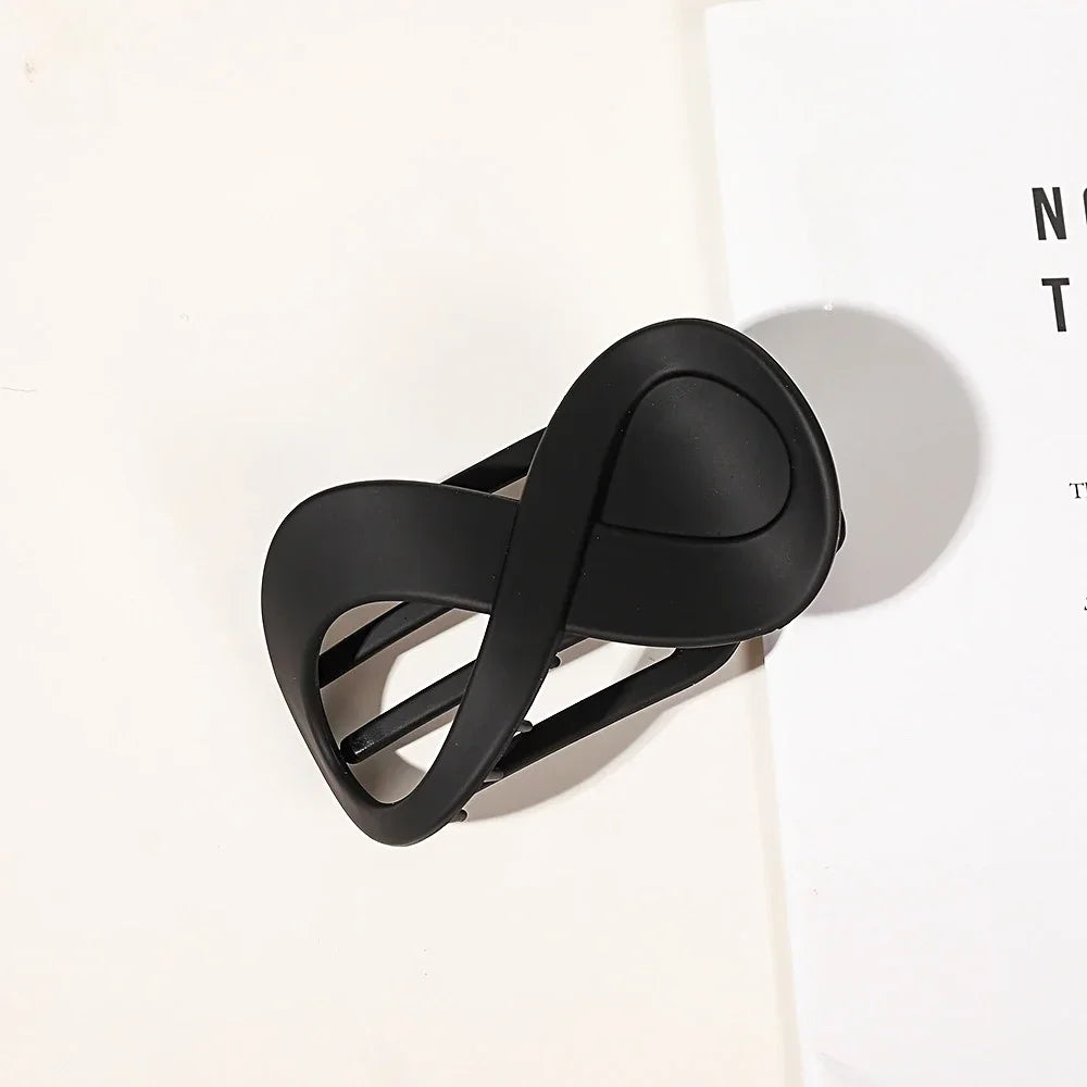 Women Large Hair Clip Seamless Plastic Frosted Duckbill Claw Women Girls Simple Hair Clip Hairpin Styling Tools Hair Accessories Quake ms black
