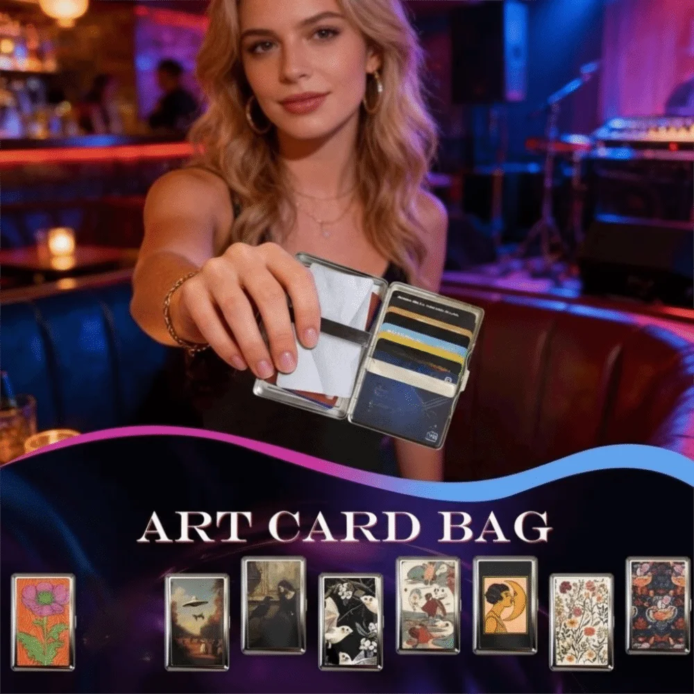 Vintage-Style Vintage Card Case Versatile Design Easy Snap Cash Case Multi-function Metal Material Card Holder ID Card Holder Quake