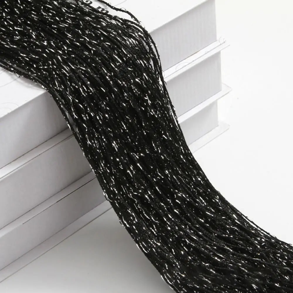 Festival Room Divider Net Window Curtains Screen Panel Door Fly Screen Hanging Beaded Curtains Glitter String Curtain Quake black