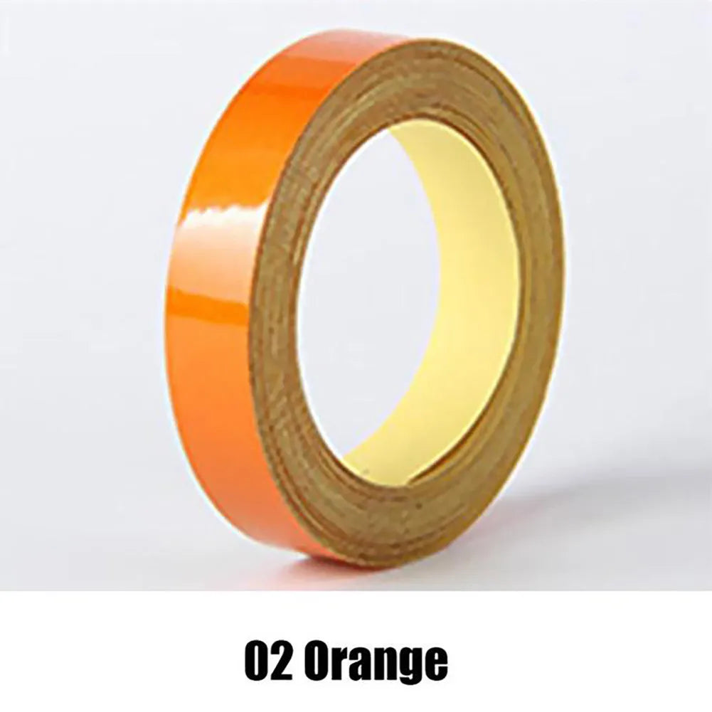 Roll Stripes Car Sticker Waterproof Disassemble Material Optional Color Thin 10 Mm X 5m Backing Brand New Corners Quake Orange