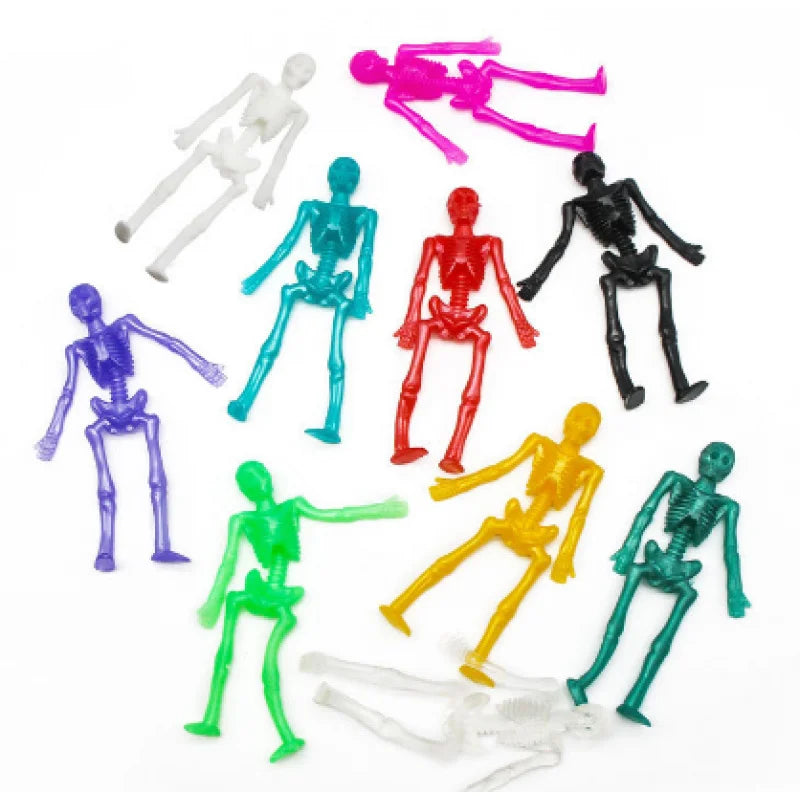 Pet Interactive Stretchy Skeleton Toys - Assorted Color Durable Skeleton Toys for Dog Cat Play, Bite - Resistant Pet Supplies Quake