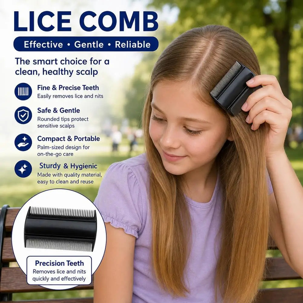 Double Sided Head Lice Comb Fine Tooth Head Lice Flea Remove Hair Combs Dandruff Removal Multicolour Styling Tools Hair Tools Quake