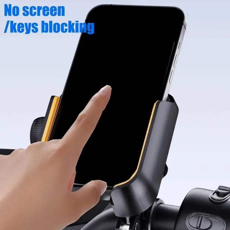 Motorcycle Handle Bar/Rear View Mirror Mounted Cellphone Cradle Scooter E-Bike Shockproof Stand Holder 360 Degree Rotating K1KF Quake