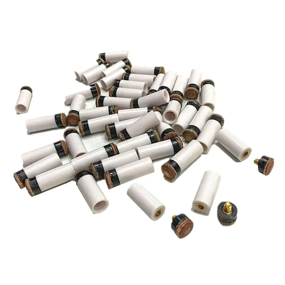 5Pcs/Pack 10/11/12/13mm Billiard Replacement Set Pool Cue Tips Pool Billiard Cue Stick Ferrules Screw-On Tips for Snooker Quake