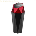 Car Interior Small Trash Can Dustbin Garbage Bin Storage Case Bucket Push Lid H8WE Quake Red CN