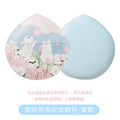 Suede Loose Powder, Honey Powder, Special Makeup Setting Puff, Flocking Air Cushion, Puff for Powder, Thickened Quake B blue