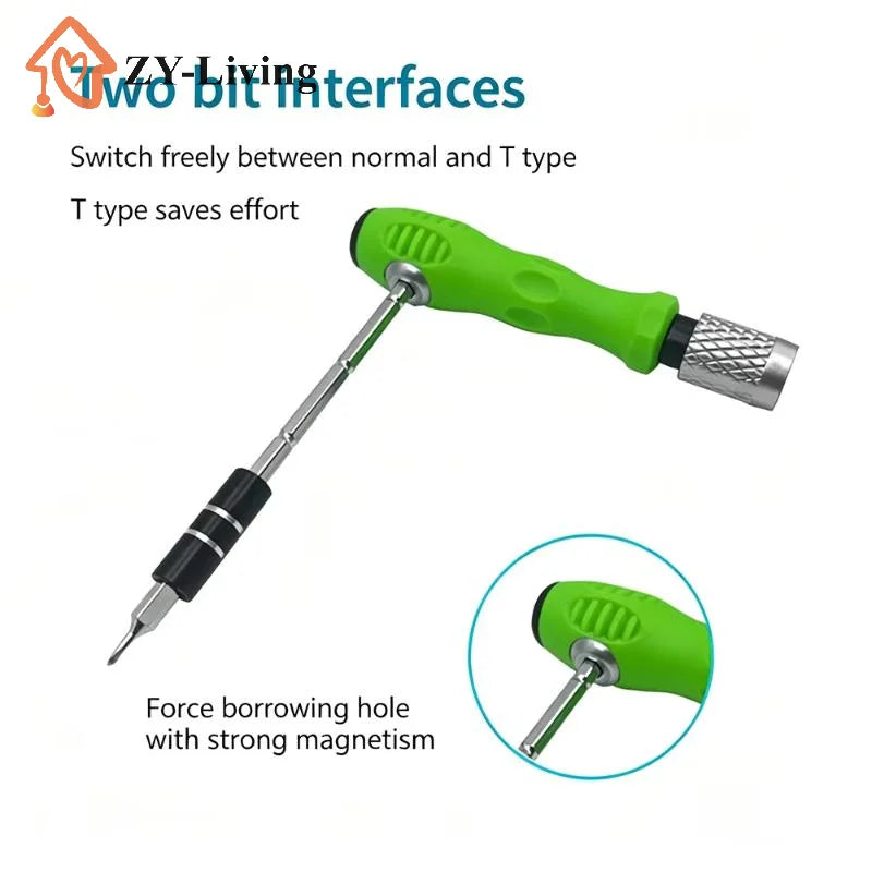 24/32 In 1 Precision Screwdriver Set Non Slip Green Handle Magnetic Bits For Electronics Repair Home DIY Tasks Quake
