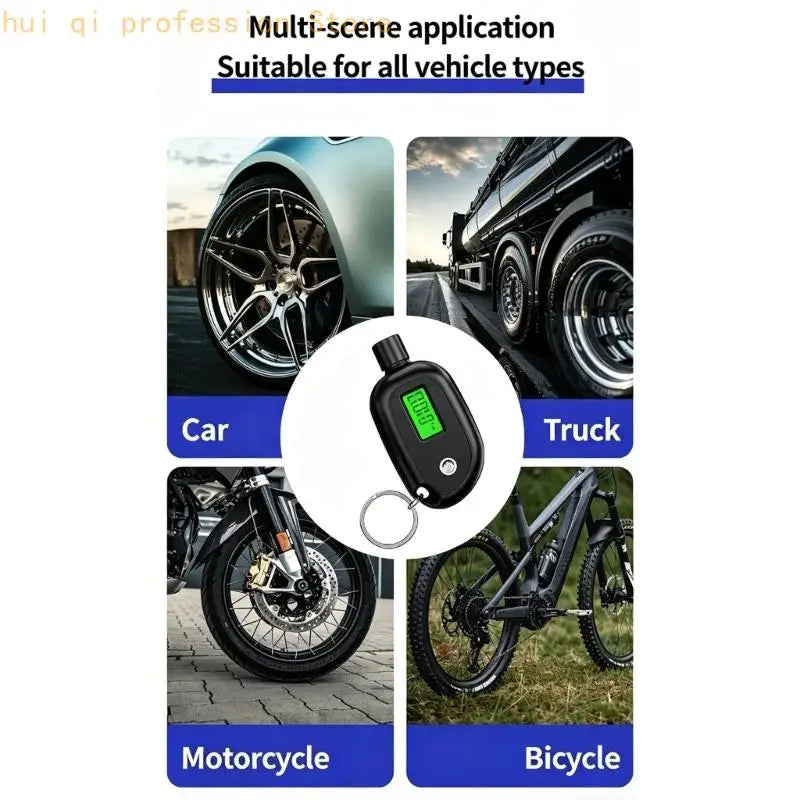 High Precisions Digital Tire Pressure Gauge With 4 Unit Mode And Auto Shutdown For Vehicle Safety Check H8WE Quake