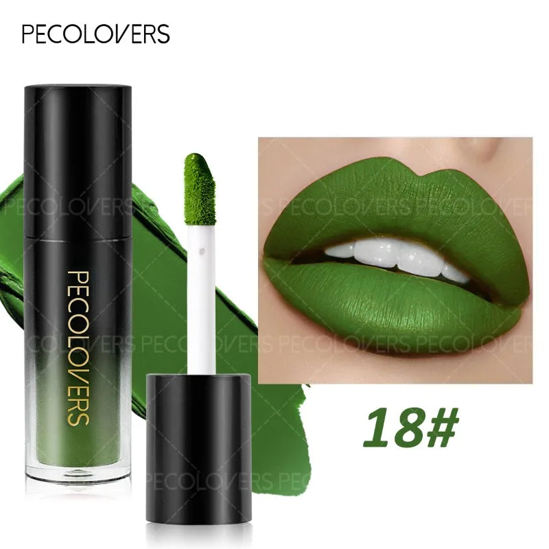Black Tube Matte Lip Gloss, Multi-color Selection, Plump Lipstick, Non-drying, Waterproof and Long-lasting, Lip Cosmetics Quake 18