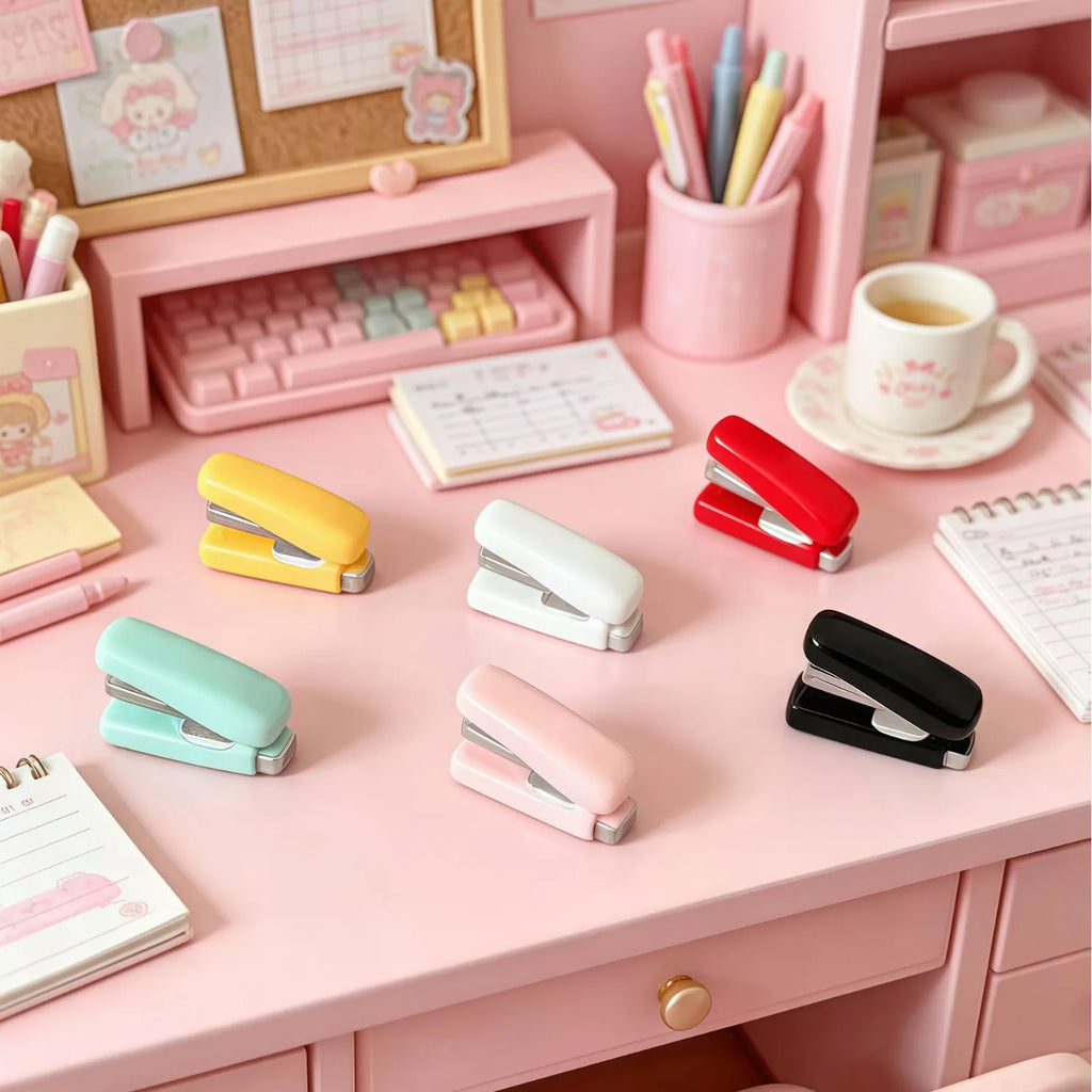 20Pcs Cute Dollhouse Miniature Resin Stapler Model Simulation Classroom Accessories Dollhouse Decor Stationery Children's Toys Quake
