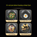 Japanese Tempura Fryer Pan Ramen Pan with Oil Drip Drainer Rack Deep Fryer Pot for Instant Noodles Dried Fish Stew Fries Chicken Quake Default Title