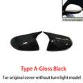 For Mazda 3 2010-2013 6 2009-2011 Rearview Side Mirror Cover Wing Cap Car Exterior Door Rear View Case Trim Carbon Fiber Look Quake Type A Gloss Black
