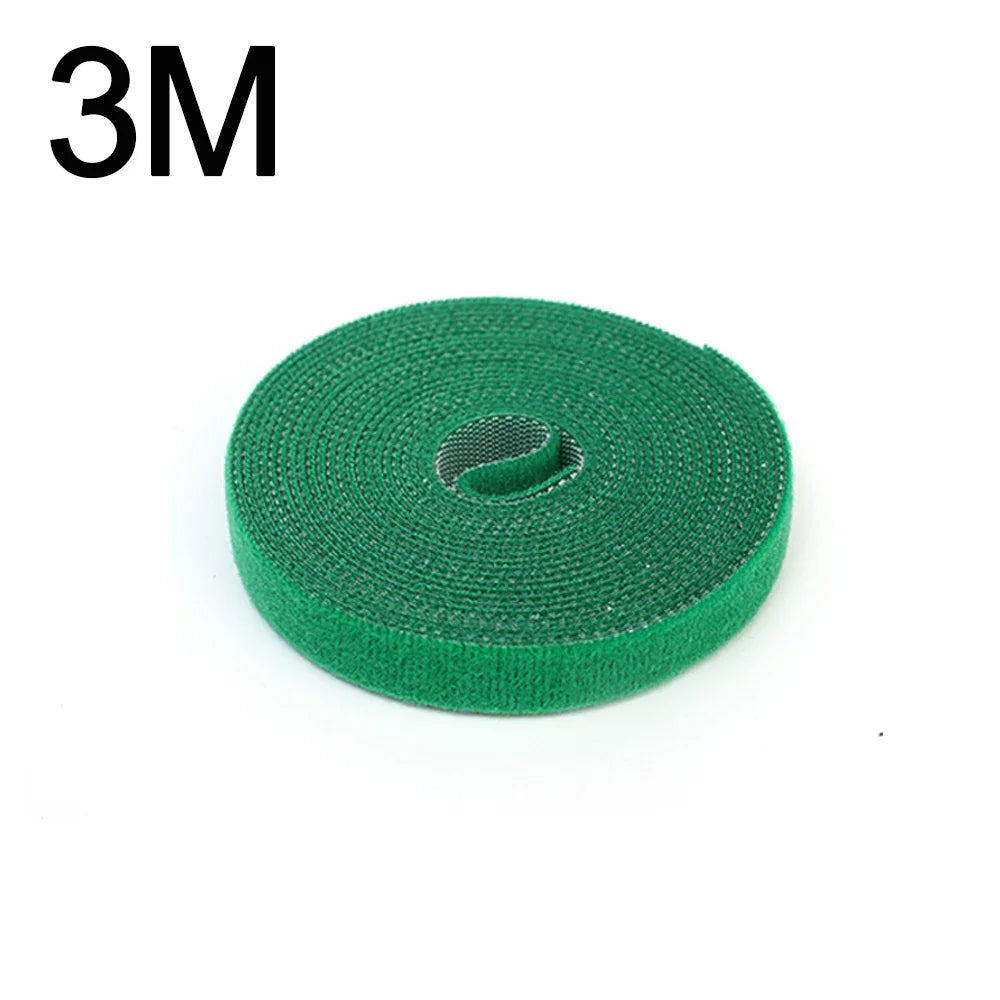 5/1Roll Nylon Plant Ties Plant Bandage Hook Tie Loop Adjustable Plant Support Reusable Fastener Tape for Home Garden Accessories Quake 3M 3Rolls