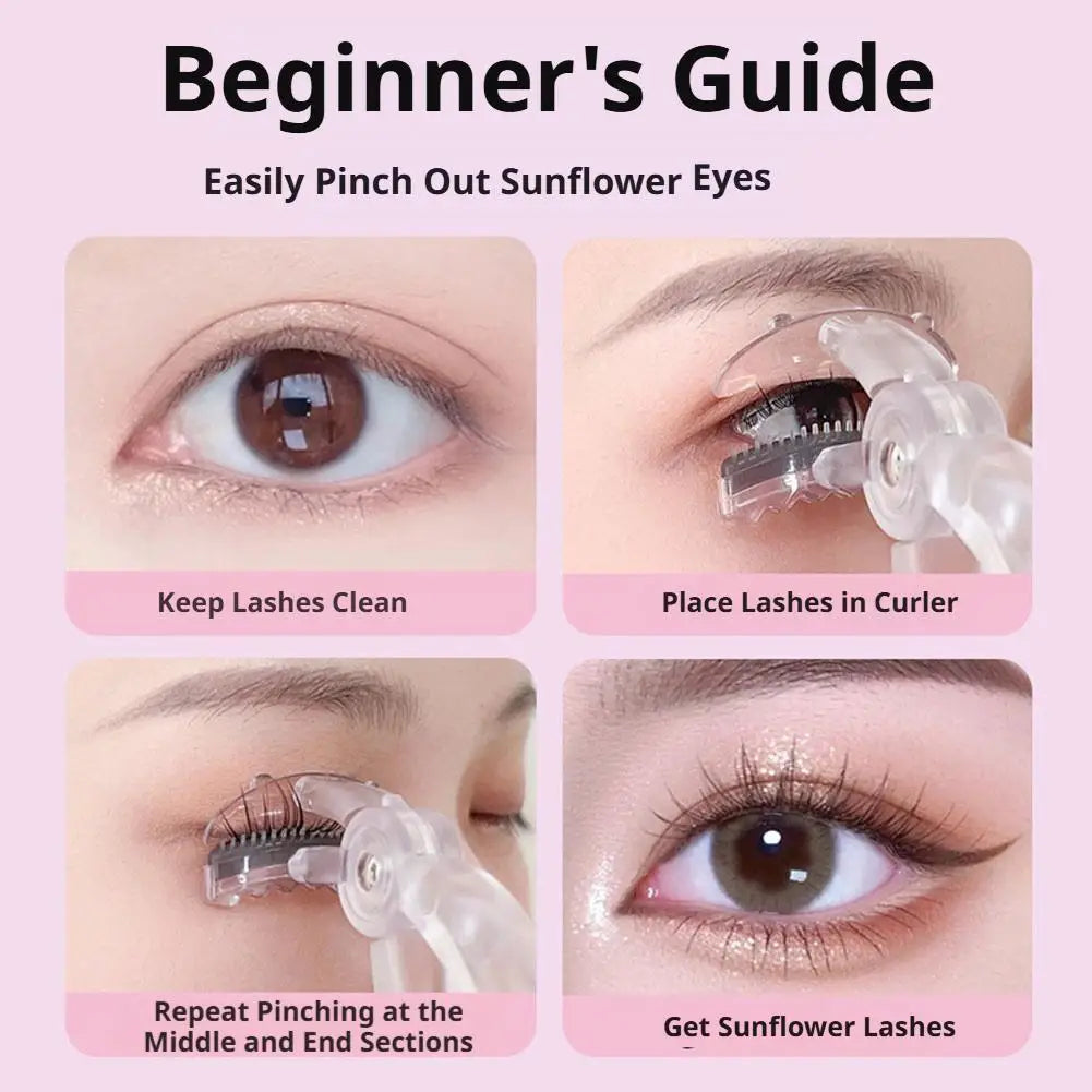 PRETTY Wide Angle Eyelash Curler Borderless Lash Lifting Tool with Built In Comb for Separated Defined Curled Lashes Quake
