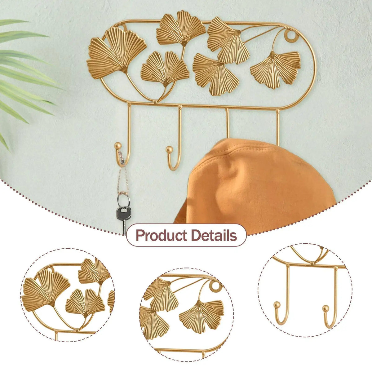 Wall Hook Hanger Wall Mounted Modern Coat Hook for Living Room Kitchen Dorm Quake