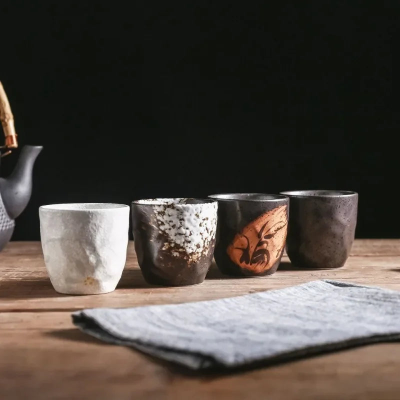 Japanese Retro Ceramic Tea Cup Homestay Specialty Coffee Matcha Casual Cup Quake