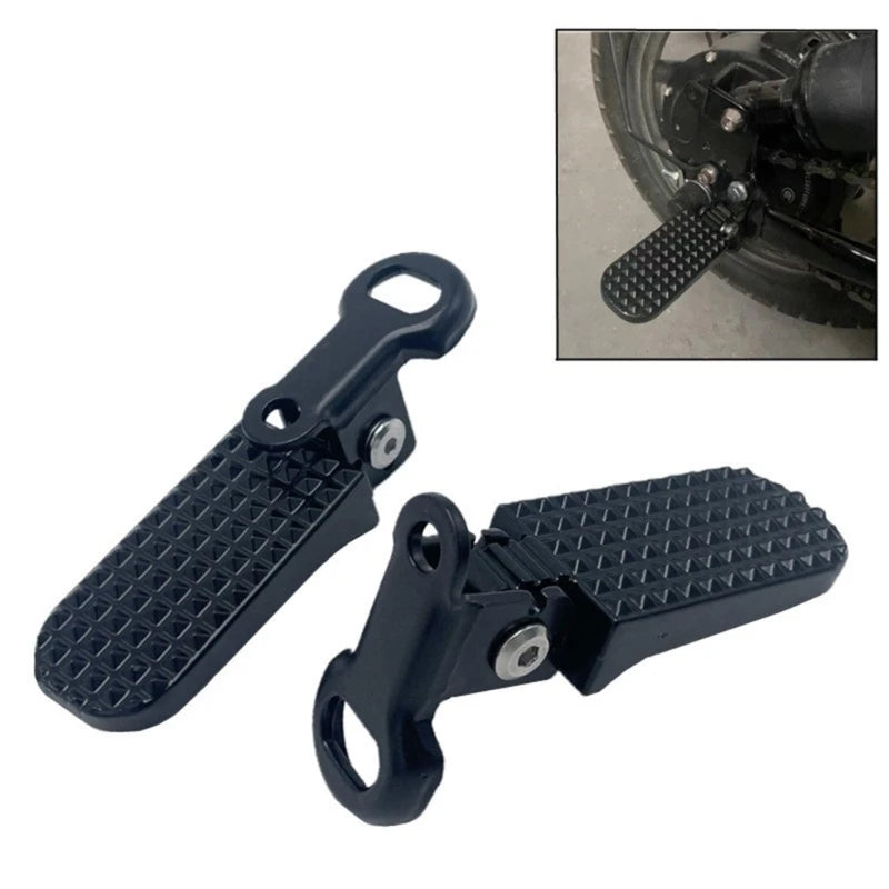 Motorcycle Foot Peg Replacement Pair with Hinged Anti Slip Grip H8WE Quake CN