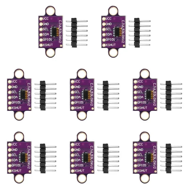 1-10PCS VL53L0X Time-of-Flight (ToF) Laser Ranging Sensor Breakout 940nm GY-VL53L0XV2 Laser Distance Module I2C IIC with Pin Quake 8pcs