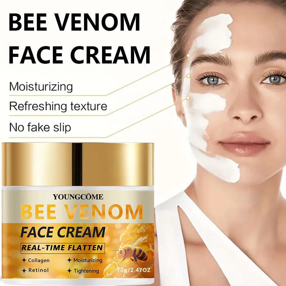 Bee Venom Face Cream Moisturiser Facial Anti aging Skin Care Repair Fade Fine Line Whitening Skin Improves Elasti Shrink Pore Quake