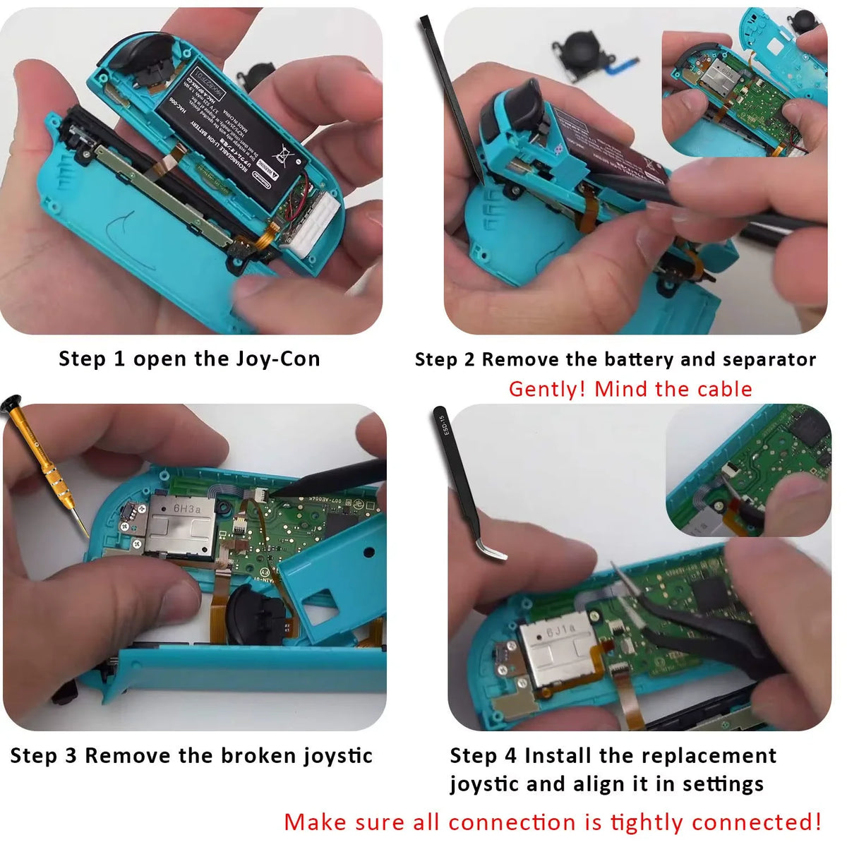 Replacement Switch Joy Con Controller Joystick 19 in 1 kit Quake