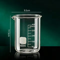 YWDL Heat Resistant Borosilicate Glass Beaker Measuring Cup Thick Glass Measuring Jug for Lab & Kitchen Multiple Capacity Quake 400ml 50-1000ml