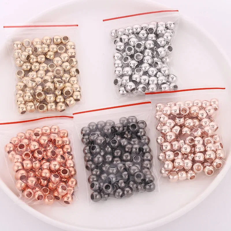 50pcs/Lot 8mm Gold Silver Hair Braid Beads Dreadlocks Hair Ring Braid Dreads Dreadlock Beads Cuffs Clips Approx 4mm Hole Quake