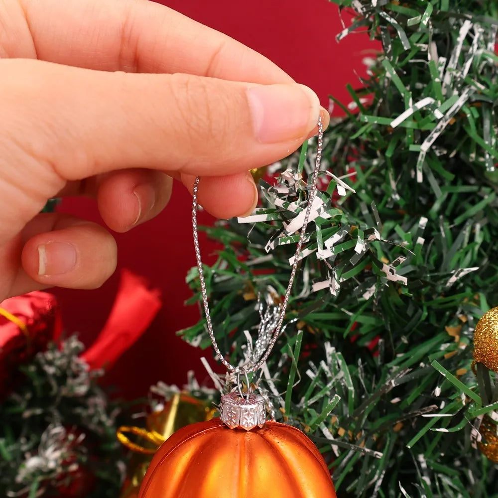 Pumpkin Ornaments Fall Decorative Hangable Pendant Halloween Thanksgiving Christmas Tree Pumpkin Ball Pendant Home Party Supply Quake