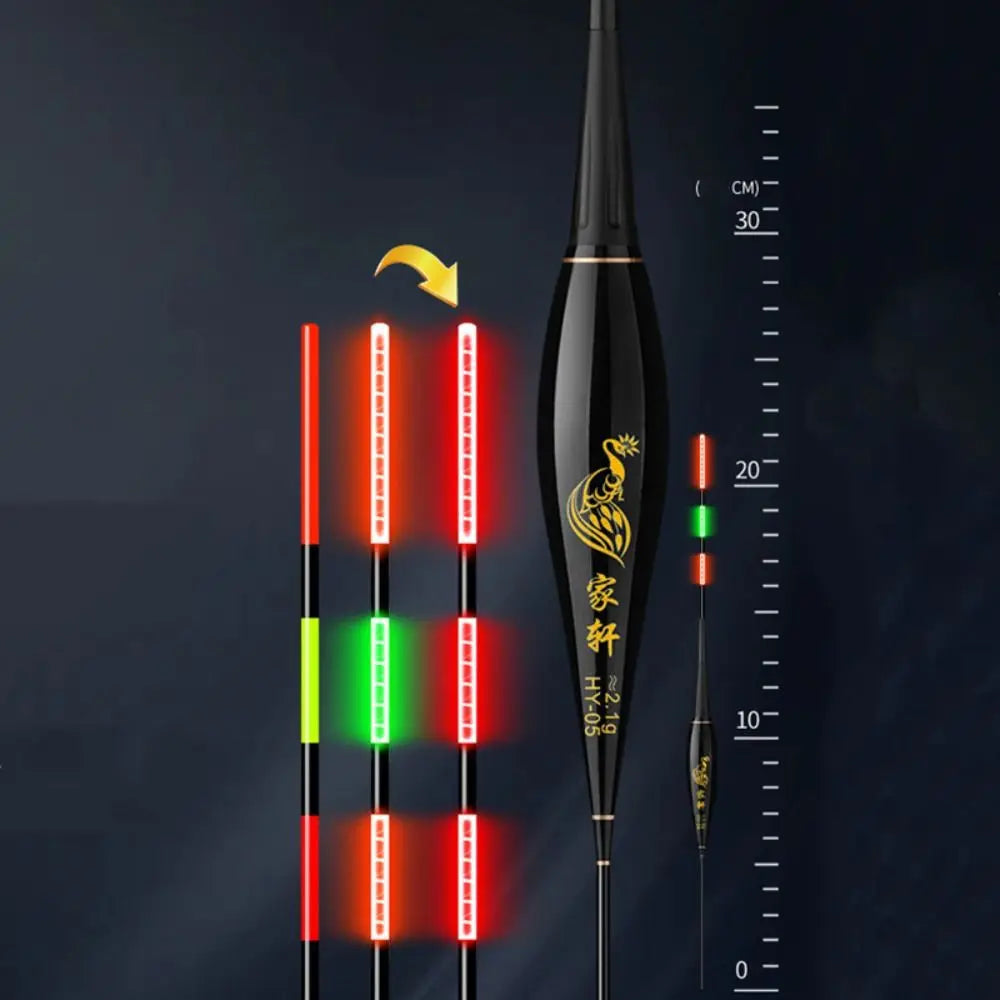 Indicator Electronic Fishing Float Long Tail 2 Light Rock Fishing Floats Slip Drift Tube Buoy Strike Bobbers Buoy Night Fishing Quake eat lead 2.1g