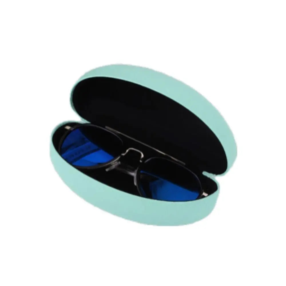 Fashion Men and Women Leather Iron Box Glasses Case Sunglasses Case Sunglasses Box Quake light green
