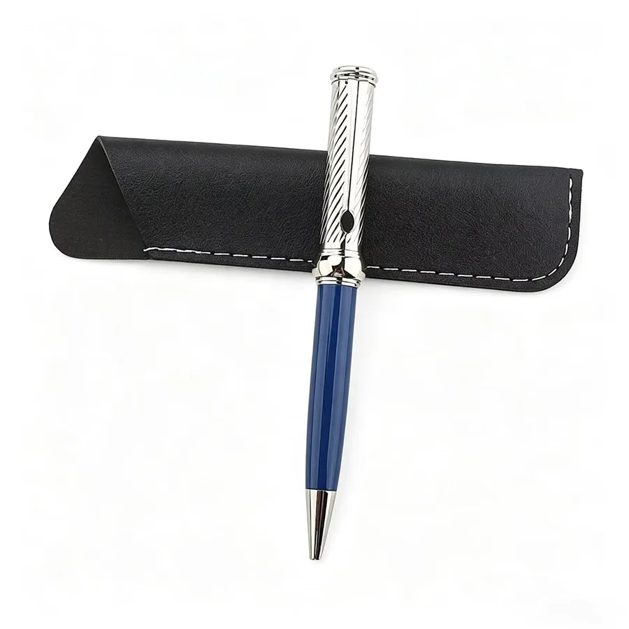 Luxury Metal Ballpoint Pen Spiral Texture Business Signature Pen 0.7mm Black Ink Smooth Writing Office School Stationery Gift Quake 3020-5